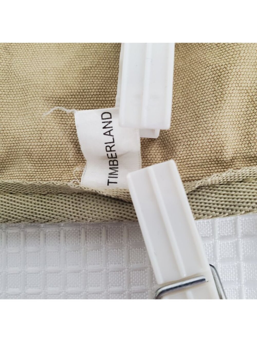 Timberland Cinch Bag Sack Duffel Pull String Canvas Drawstring Carry All Logo - Picture 9 of 9